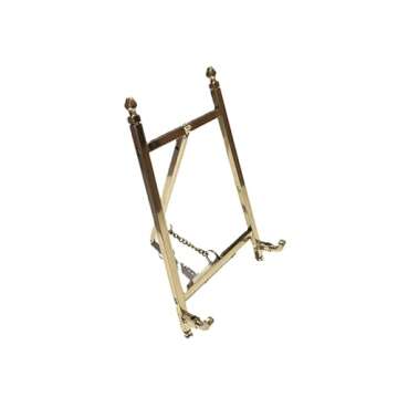 Clearco Brass Table Top Easel, Art Display Easels, Brass Plate Stands for Displays Shows, and Exhibi...