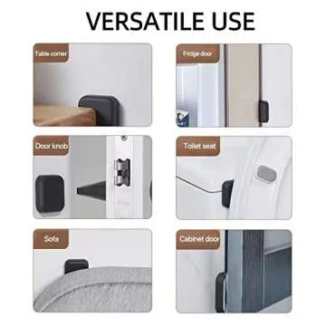 Door Stoppers Wall Protector - Silicone Bumper for Walls