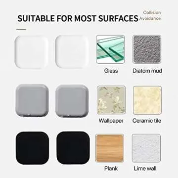 Door Stoppers Wall Protector - Silicone Bumper for Walls