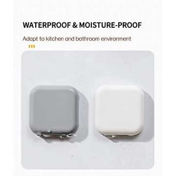 Door Stoppers Wall Protector - Silicone Door Knob Guard Wall Shield - Self-Adhesive Door Handle Bumper Silencer for Home ＆ Office Walls (White, Gray, Black)