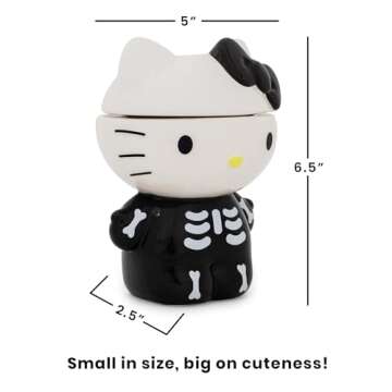 Sanrio Hello Kitty Skeleton Snack Jar | 6-Inch Ceramic Storage Container