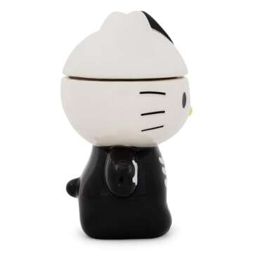 Hello Kitty Skeleton Ceramic Snack Jar for Fun Storage