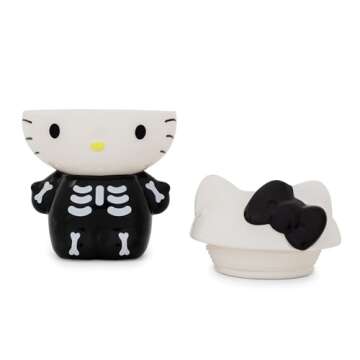 Hello Kitty Skeleton Ceramic Snack Jar for Fun Storage