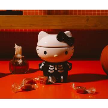 Hello Kitty Skeleton Ceramic Snack Jar for Fun Storage