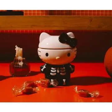 Hello Kitty Skeleton Ceramic Snack Jar for Fun Storage