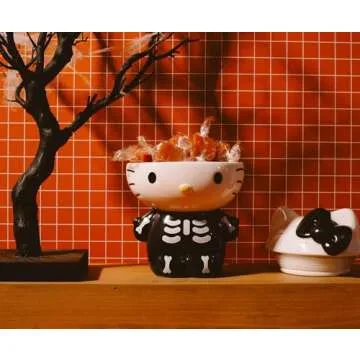 Hello Kitty Skeleton Ceramic Snack Jar for Fun Storage