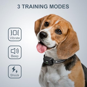 Dog Training Collar - Dog Shock Collar with Remote 1600FT, Waterproof Collar, 3 Training Modes and 4 Channels, Security Lock for All Breeds, Sizes