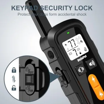 Dog Training Collar - Dog Shock Collar with Remote 1600FT, Waterproof Collar, 3 Training Modes and 4 Channels, Security Lock for All Breeds, Sizes