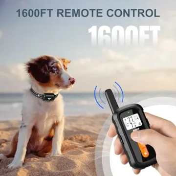 Dog Training Collar - Dog Shock Collar with Remote 1600FT, Waterproof Collar, 3 Training Modes and 4 Channels, Security Lock for All Breeds, Sizes