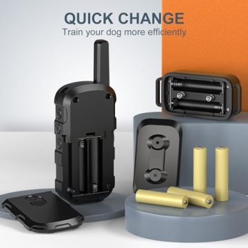 Dog Training Collar - Dog Shock Collar with Remote 1600FT, Waterproof Collar, 3 Training Modes and 4 Channels, Security Lock for All Breeds, Sizes