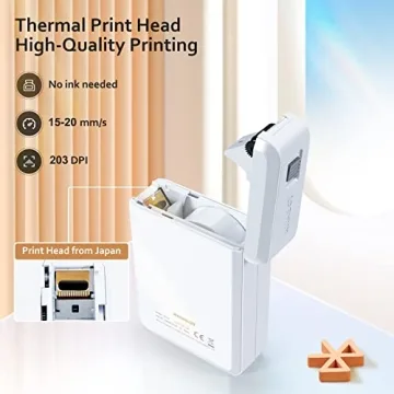 JADENS Label Maker Machine with Tape, D110 Portable Bluetooth Label Printer for Storage, Barcode, Mailing, Office, Home, Organizing, Sticker Maker Mini Label Maker with Multiple Templates, White