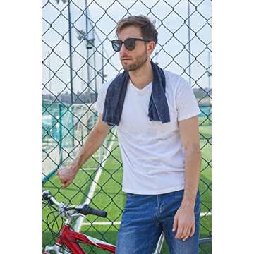 HOPESHIN Gyms Yoga Towels Sweat Fitness Exercise Microfiber Workout Towels Absorbent Gym Towels for ...