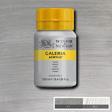 Winsor & Newton 250ml Metallic Silver Acrylic Paint
