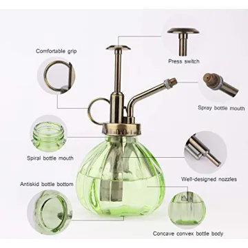 Yeeco Green Plant Mister Stylish Glass Spray Bottle 12oz