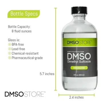 DMSO 8 oz Glass Bottle 99.995% Pure Low Odor Liquid