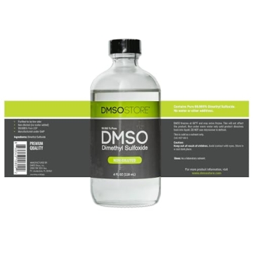 DMSO 8 oz Glass Bottle 99.995% Pure Low Odor Liquid
