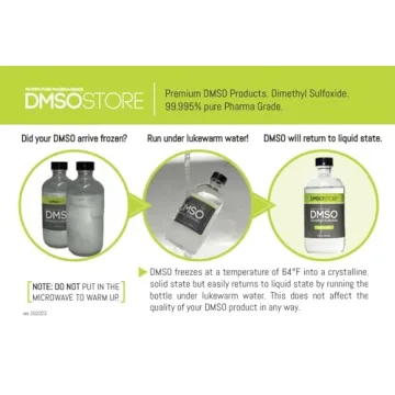 DMSO 8 oz Glass Bottle 99.995% Pure Low Odor Liquid