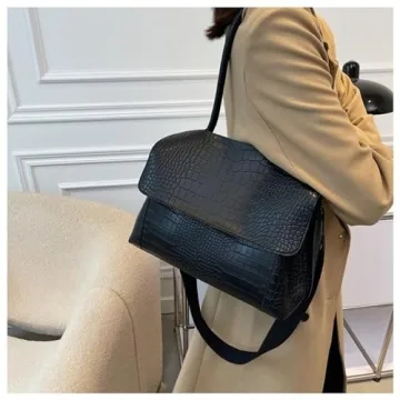 Stylish Ladies Faux Leather Tote Bag with Large Capacity