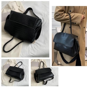 Stylish Ladies Faux Leather Tote Bag with Large Capacity