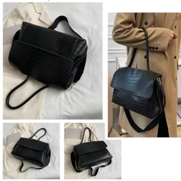 Stylish Ladies Faux Leather Tote Bag with Large Capacity