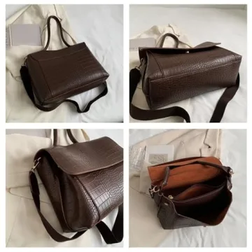 Stylish Ladies Faux Leather Tote Bag with Large Capacity