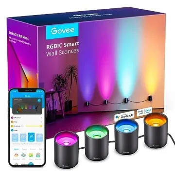 Govee RGBICWW Smart Wall Sconces – Colorful Ambiance for Every Room