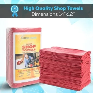 Red Commercial Grade Shop Towels - 100 Pack