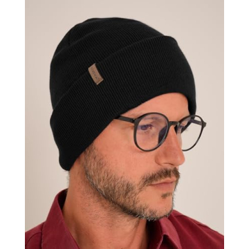 FURTALK Thick Knitted Cuffed Beanie for Winter