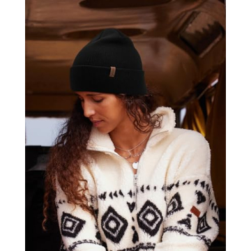 FURTALK Thick Knitted Cuffed Beanie for Winter