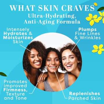 TruSkin Hyaluronic Acid Serum for Face + 7 Ultra Hydrating Ingredients – Best Face Serum for Moisturizing, Plumping Skin & Smoothing the Look of Fine Lines, 1 fl oz