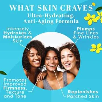 TruSkin Hyaluronic Acid Serum for Face + 7 Ultra Hydrating Ingredients – Best Face Serum for Moisturizing, Plumping Skin & Smoothing the Look of Fine Lines, 1 fl oz