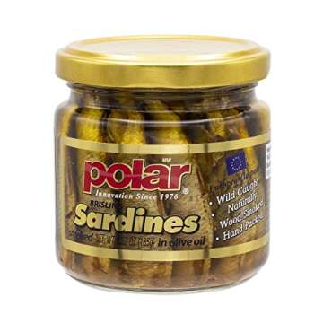 MW Polar Smoked Brisling Sardines in Olive Oil, 6.52 oz