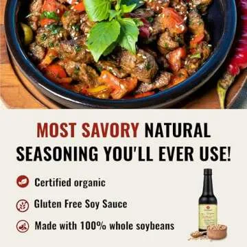 Ohsawa Organic Tamari, Traditionally Brewed in Cedar Kegs for Extra Flavor - Japanese Soy Sauce, Low - Sodium, Gluten-Free, Vegan, Kosher - 10 oz