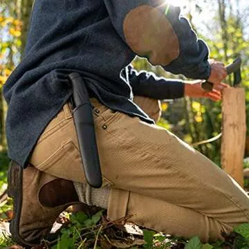 Morakniv Companion Stainless Steel Fixed-Blade Knife with Sheath, 4.1 Inch,Black