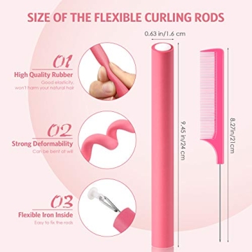 Syhood 30 Pcs Flexible Curling Rods for Beautiful Curls
