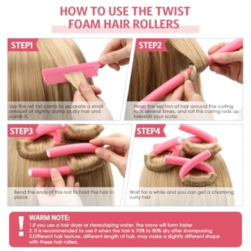 Syhood 30 Pcs Flexible Curling Rods for Beautiful Curls