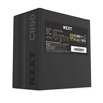NZXT C850 - NP-C850M - 850 Watt PSU - 80+ Gold Certified - Hybrid Silent Fan Control - Fluid Dynamic Bearings - Modular Design - Sleeved Cables - ATX Gaming Power Supply - 2020