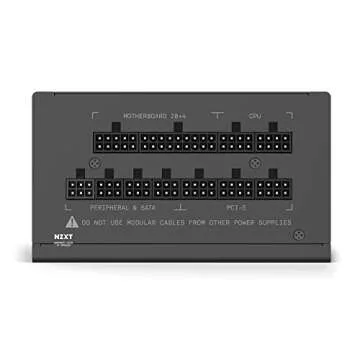 NZXT C850 - NP-C850M - 850 Watt PSU - 80+ Gold Certified - Hybrid Silent Fan Control - Fluid Dynamic Bearings - Modular Design - Sleeved Cables - ATX Gaming Power Supply - 2020