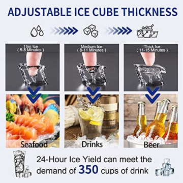 Commercial Ice Maker 120Lbs Daily - Fast & Durable