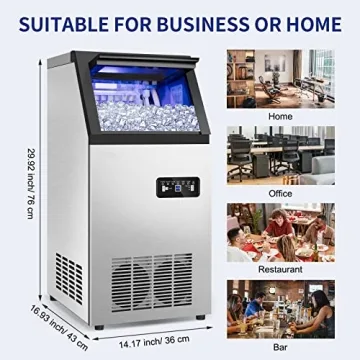 Commercial Ice Maker 120Lbs Daily - Fast & Durable