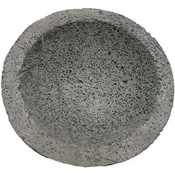 LINDO 8.6 inch Handmade Molcajete for Authentic Cooking