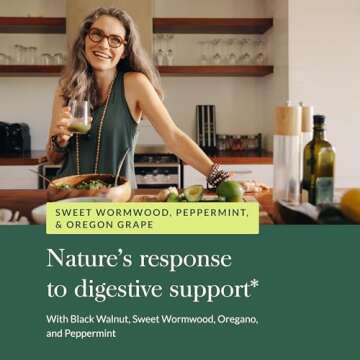 Gaia Herbs Microbiome Cleanse - with Black Walnut, Sweet Wormwood, Oregano & Peppermint - Helps Balance The GI Tract While Supporting Digestive Health - 60 Vegan Liquid Phyto-Capsules (30-Day Supply)