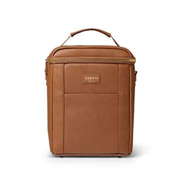 Igloo 12-can Luxe Vegan Leather Convertible Backpack