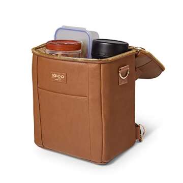 Igloo 12-can Luxe Vegan Leather Convertible Backpack