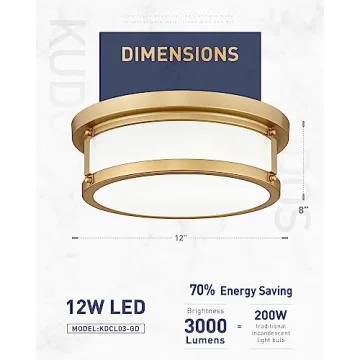 Kudos 12 Inch Flush Mount Ceiling Light Fixture