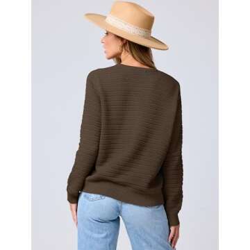 Stylish ANRABESS Women's Tweed Knit Cardigan for Spring