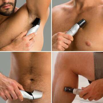 Panasonic Body Hair Trimmer - Waterproof, V-Shaped Head