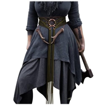 L'VOW Long Rope Ring Knotted Belt for Viking & Costume