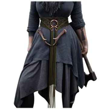 L'VOW Long Rope Ring Knotted Belt for Viking & Costume