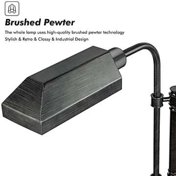 Stylish Industrial Floor Lamp with Adjustable Height 360°